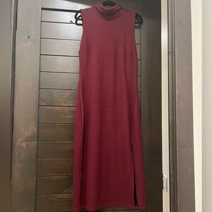 Sleeveless Turtleneck Sweater Dress
